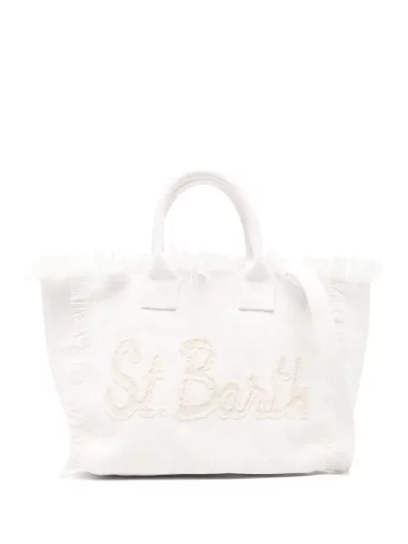 Haftowana torba plażowa Mc2 Saint Barth biała