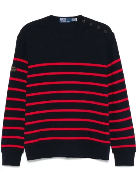 Вълнена карирана шапка Polo Ralph Lauren закърпени черно