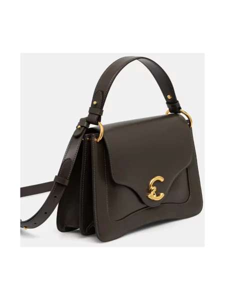 Torebka crossbody Coccinelle skórzana zielona