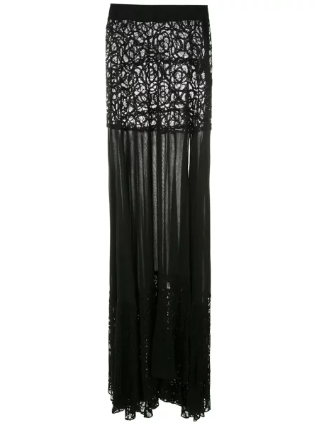 Fusta maxi Amir Slama din dantelă negru
