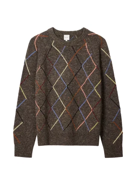 Pulover Paul Smith cu model argyle maro