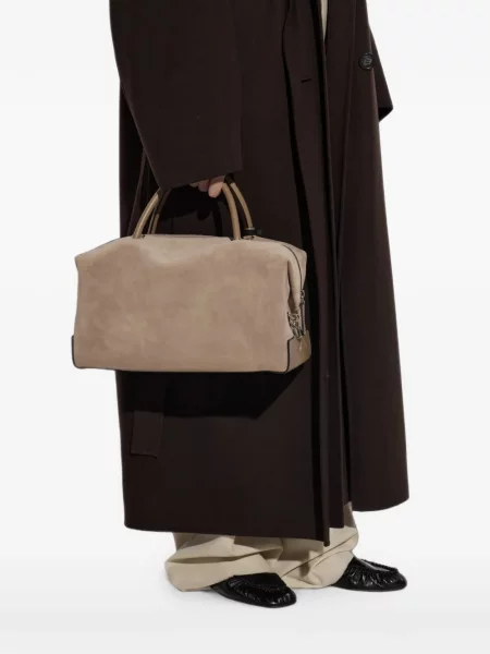 Geantă shopper Max Mara din piele de căprioară
