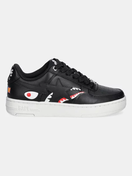 A Bathing Ape Δερμάτινα sneakers Shark Bape Sta L μαύρο