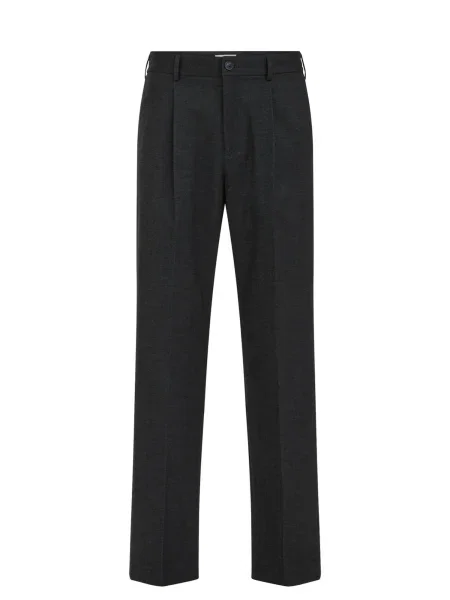 WE Fashion Hlače na rob temno siva