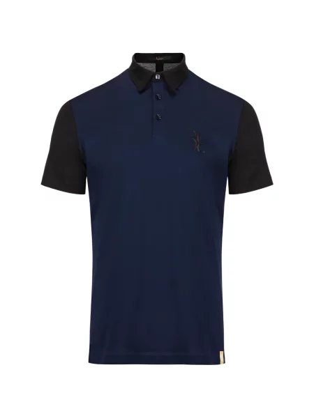Tricou polo Billionaire cu broderie albastru
