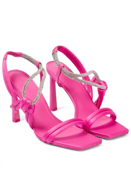 Satynowe sandały Simkhai różowe