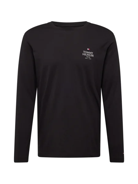 Tricou mânecă lungă Tommy Hilfiger negru