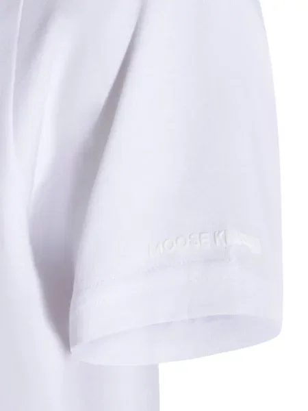 Tricou Moose Knuckles cu autograf alb