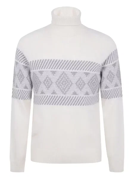 Sweter Barba wełniany biały