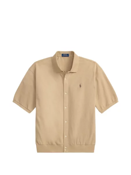 Μικρός πουκάμισο Polo Ralph Lauren με κέντημα κοτλέ μωβ