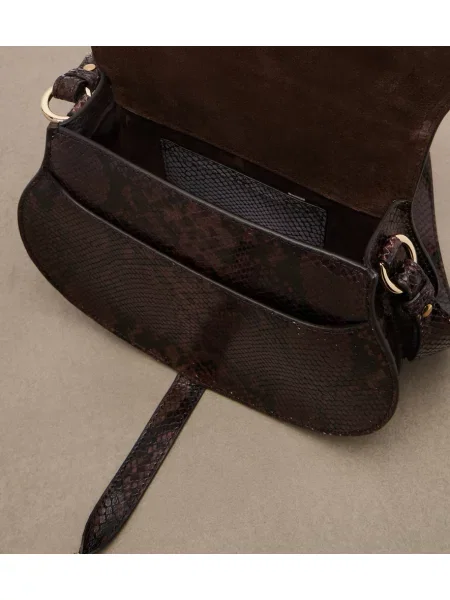 Geanta crossbody Chloé din piele maro