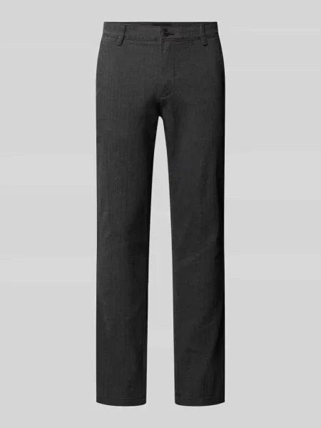 Spodnie materiałowe o kroju slim fit z zapięciem na guzik i błyskawiczny model MARCO' Jack & Jones