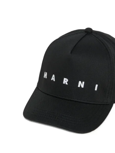 Czapka z daszkiem dziecięca Marni czarna
