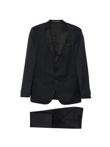 Costum Boss cu rever albastru