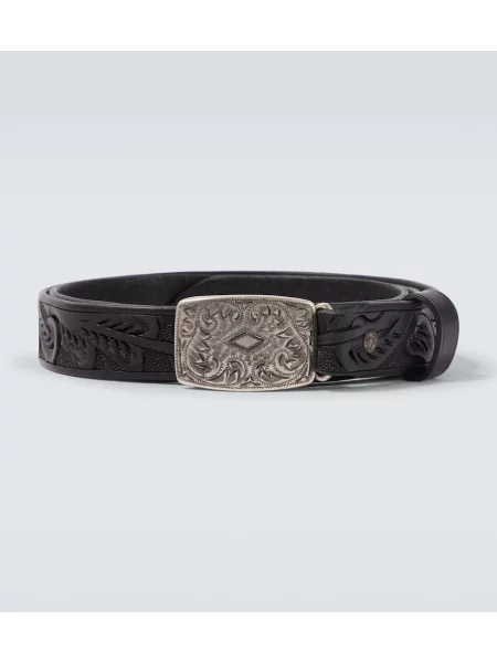 Кожаный колан Rrl черно