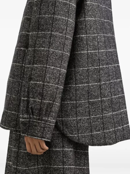 Geacă Dolce & Gabbana de catifea cord în carouri negru