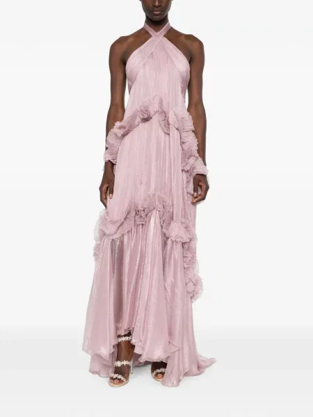 Rochie maxi Maria Lucia Hohan cu volane roz