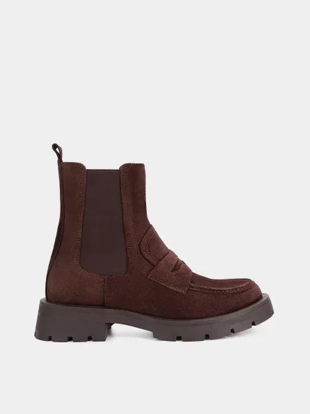 Велюровые ботинки челси Attizzare коричневые