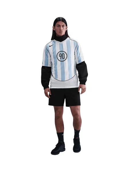 NIKE Funkcionalna majica Total svetlo modra / črna bela