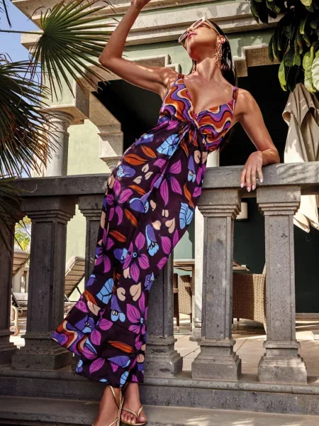 Летнее пляжное платье