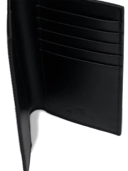 Portofel Etro cu imagine cu model paisley negru