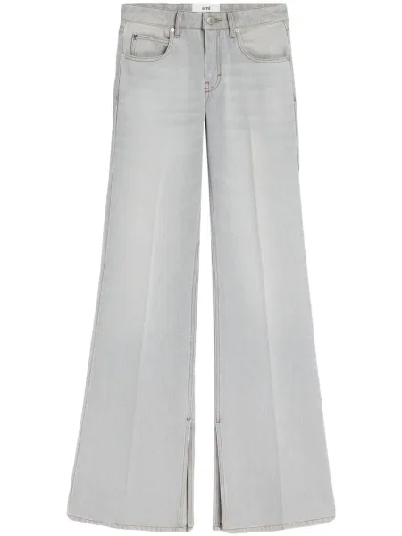 Blugi Ami Paris cu talie înaltă gri