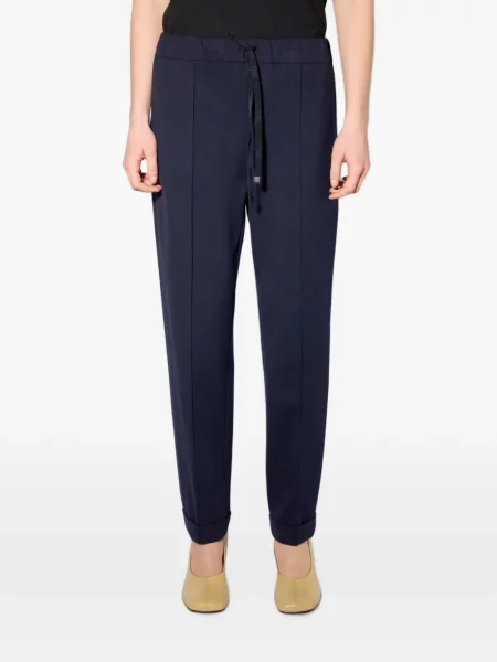 Pantaloni Liviana Conti conici cu cordon albastru