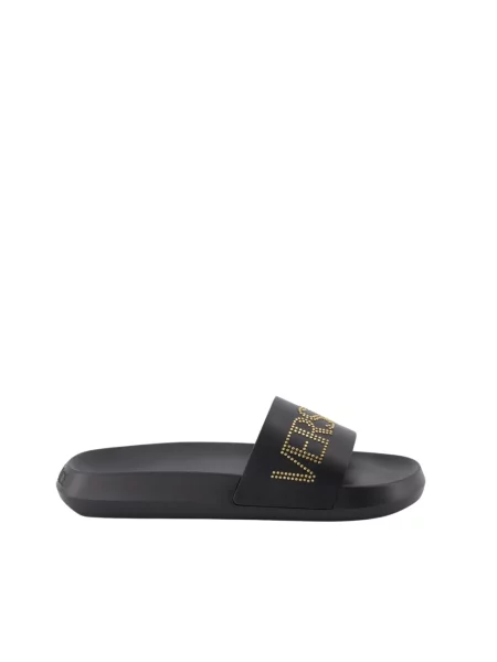 Klapki Versace z logo czarne