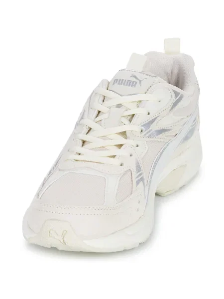 Pantofi Puma din piele de căprioară alb