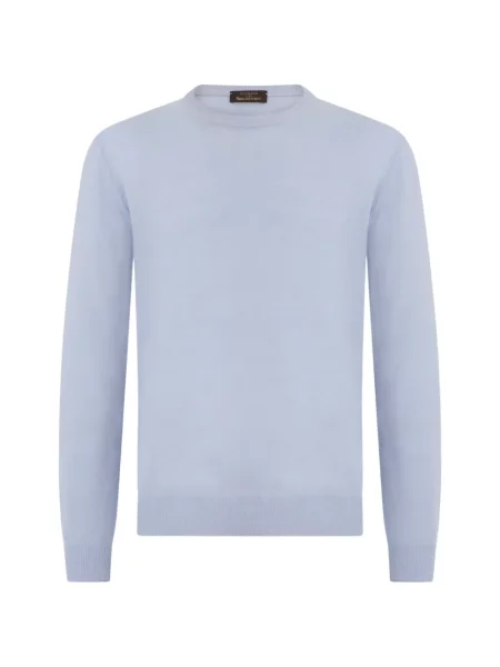 Pulover Slowear tricotate cu decolteu rotund albastru