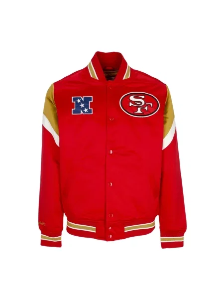 Kurtka bomber Mitchell & Ness czerwony