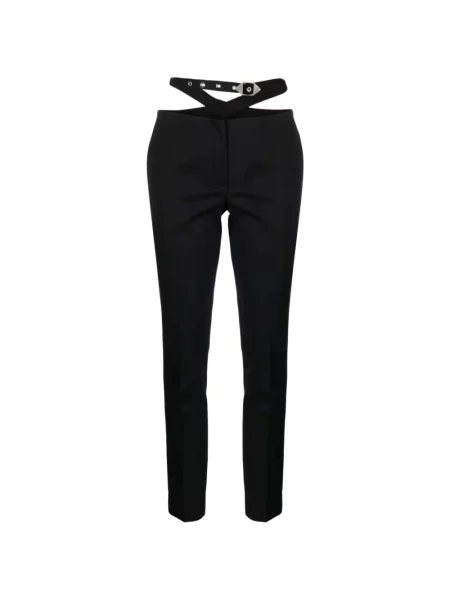 Spodnie cargo The Attico wełniane czarne