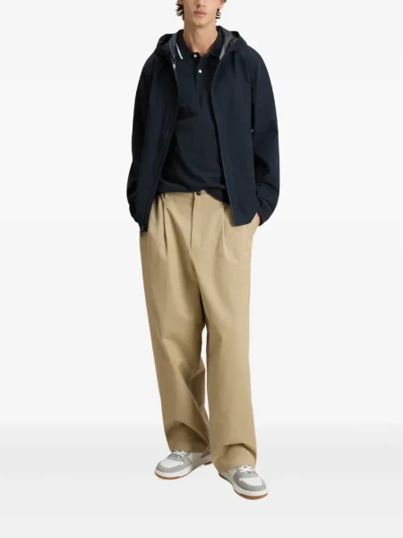 Geacă Woolrich cu glugă albastru