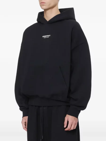 Суичър с качулка Fear Of God Essentials с принт черно