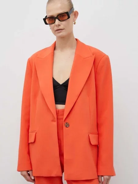 Піджак Janet однобортний однотонний помаранчевий