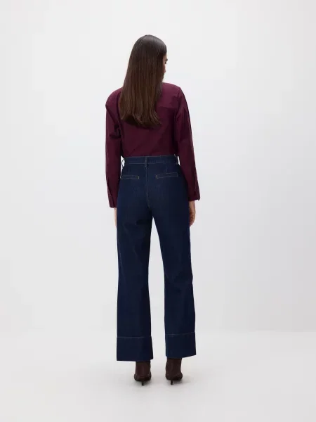 Reserved Широкі джинси темно-синій сині