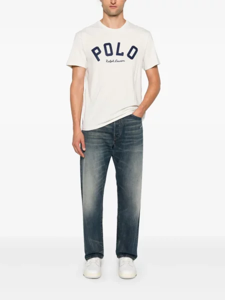 Bluza z kapturem Polo Ralph Lauren z dżerseju z zamkiem błyskawicznym do połowy klasyczna niebieska