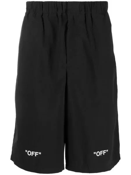 Pantaloni scurți Off-white cu imagine alb