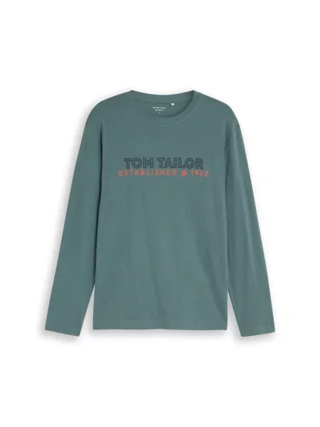 TOM TAILOR Tricou marin / verde / portocaliu albastru