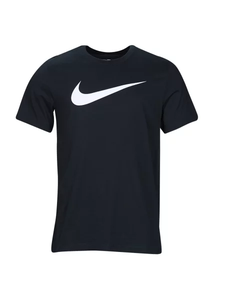 Tričko Nike Sportswear Swoosh black / white bílé