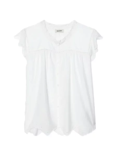 Bluză Zadig&voltaire cu broderie alb
