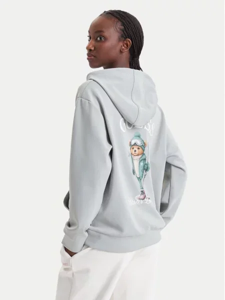 Guess Pulóver Zöld Oversize kék