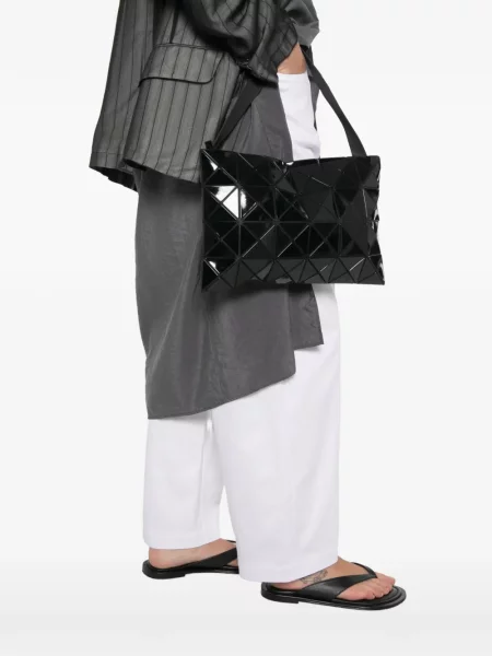 Geantă Bao Bao Issey Miyake cu imprimeu geometric negru