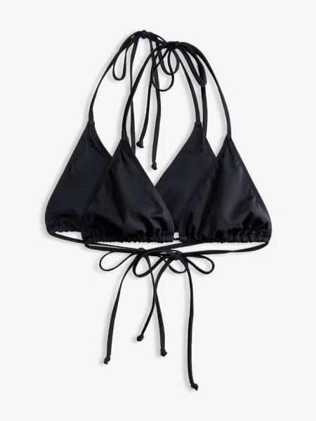Biustonosz bikini z trójkątnymi miseczkami 2 szt. czarne