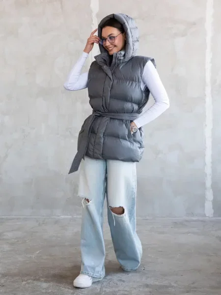 Утеплений жилет Tian графіт