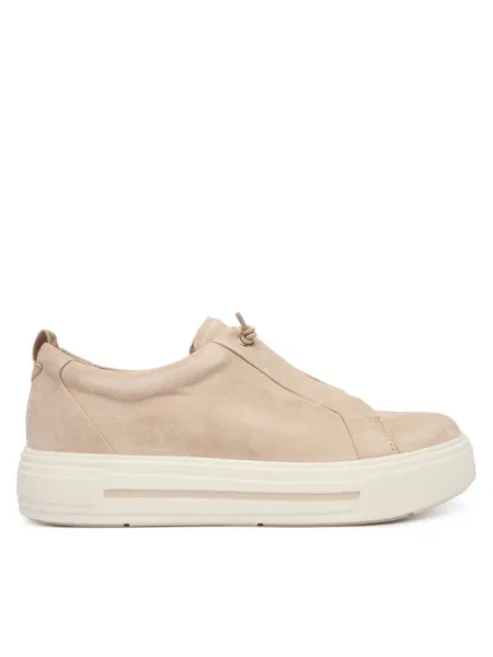 Sneakersy Caprice beżowe