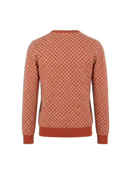 Sweter Drumohr z kaszmiru pomarańczowy