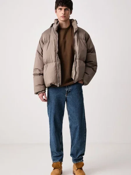 Levi's majica z dolgimi rokavi z elastanom LS WORKWEAR rjava