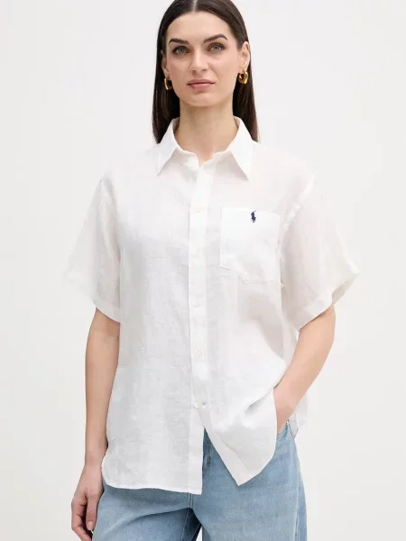 Polo Ralph Lauren koszula lniana biała