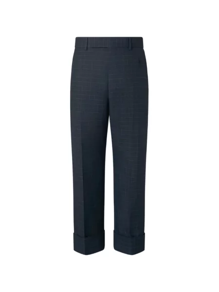 Decupat pantaloni Thom Browne în carouri albastru